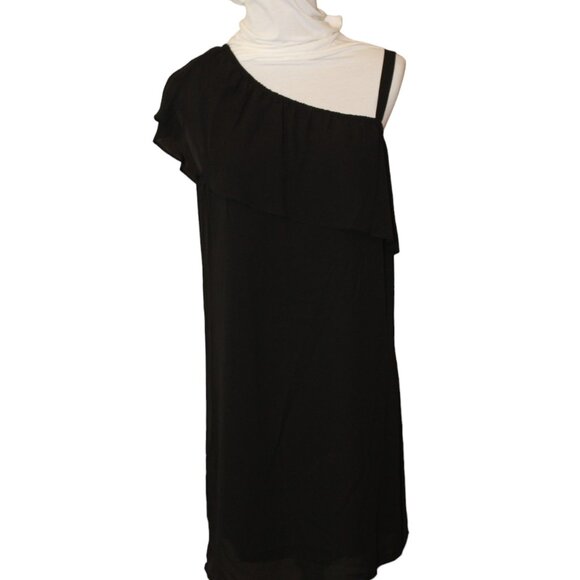 DR2 Daniel Rainn Dress One Shoulder Little Black Dress Size S Small, NWT's - Picture 1 of 12